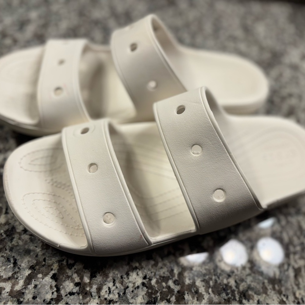 CROCS White Slide Sandals